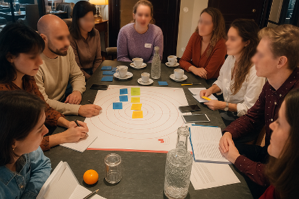 Ecosystem pie model canvas with actor slices